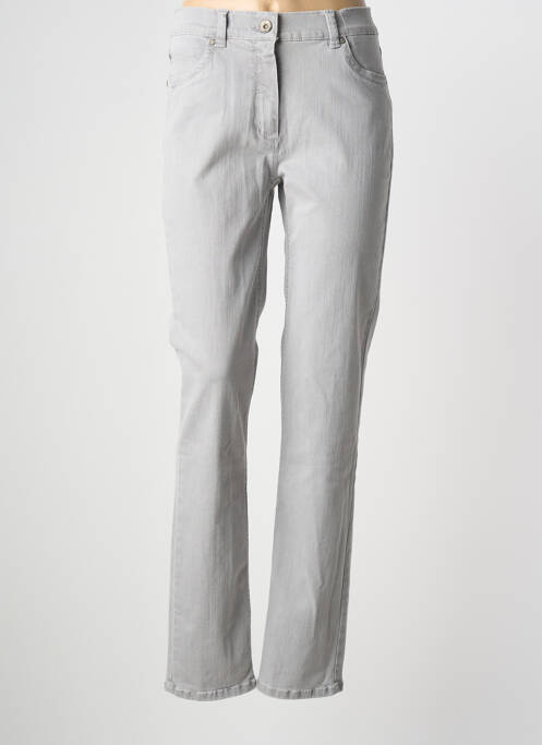 Jeans coupe droite stretch taille normale gris ANNA MONTANA femme