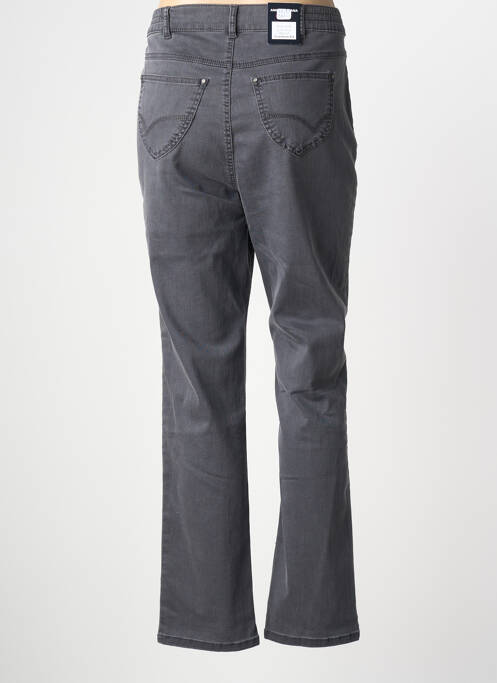 Pantalon droit stretch taille normale gris ANNA MONTANA femme