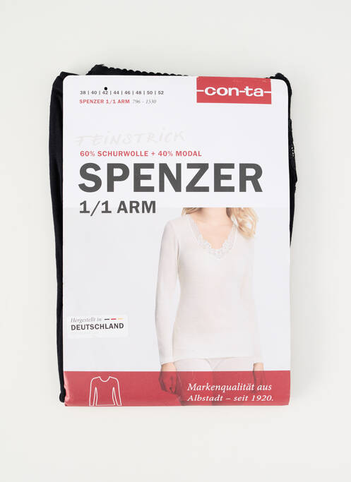 Top/caraco tissage jersey noir CON-TA femme