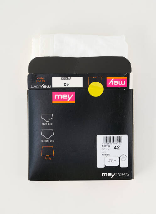 Shorty blanc MEY femme