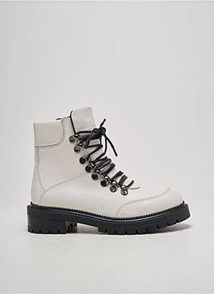 Bottines/boots talon bas talon plat jusqu'à 3cm blanc HOOPER SHOES femme