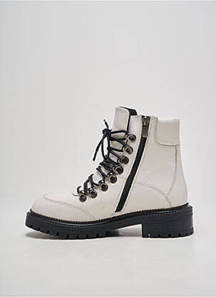 Bottines/boots talon bas talon plat jusqu'à 3cm blanc HOOPER SHOES femme