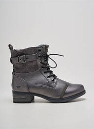 Bottines/boots matière lisse talon plat jusqu'à 3cm argent MUSTANG femme