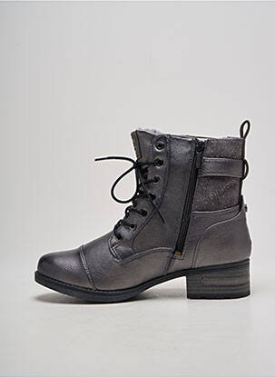 Bottines/boots fourrée talon plat jusqu'à 3cm argent MUSTANG femme