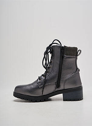 Bottines/boots fourrée talon plat jusqu'à 3cm argent MUSTANG femme