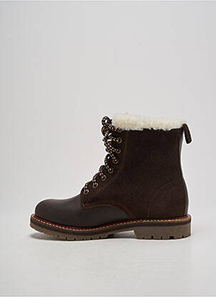 Bottines/boots matière lisse talon plat jusqu'à 3cm marron HOOPER SHOES femme
