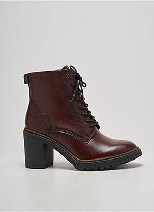 Bottines/boots matière lisse talon de 4 à 6cm marron TAMARIS femme