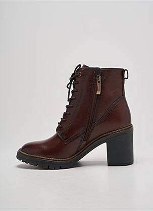 Bottines/boots matière lisse talon de 4 à 6cm marron TAMARIS femme