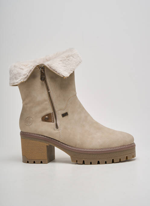 Bottines/Boots beige RIEKER pour femme