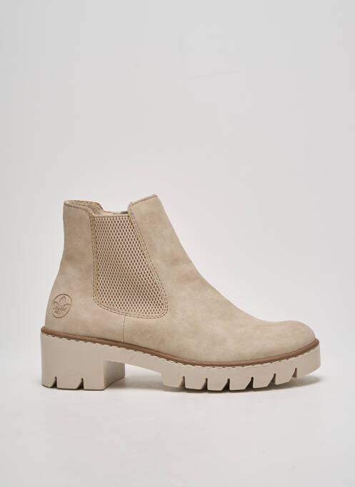 Bottines/Boots beige RIEKER pour femme