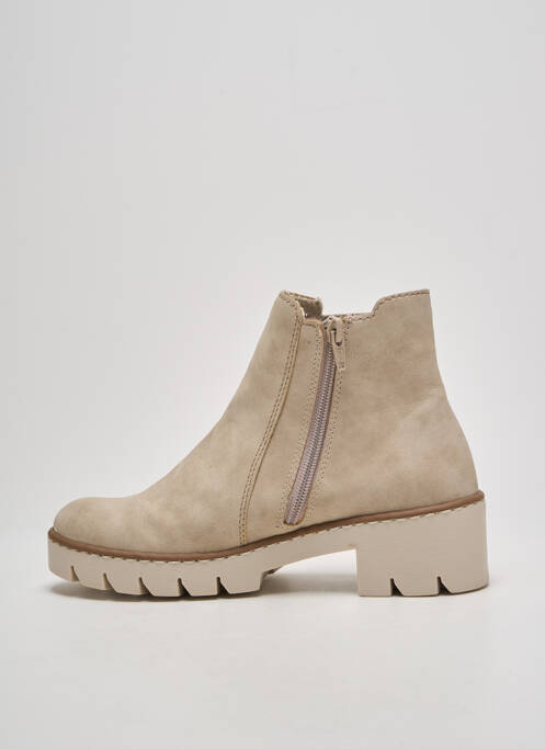 Bottines/Boots beige RIEKER pour femme
