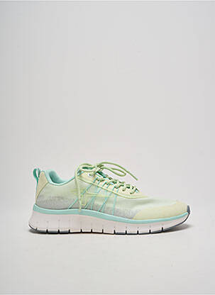 Baskets semelle amovible talon plat jusqu'à 3cm vert TAMARIS femme