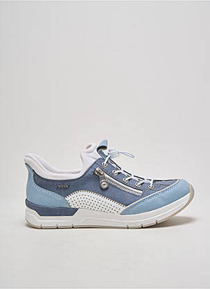 Baskets fermeture elastique talon plat jusqu'à 3cm bleu RIEKER femme