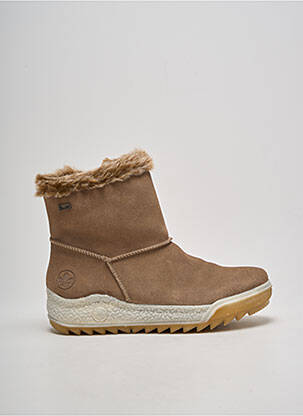 Bottines/Boots beige RIEKER pour femme