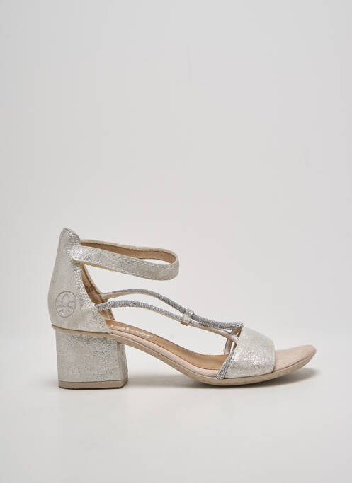 Sandales/Nu pieds argent RIEKER pour femme
