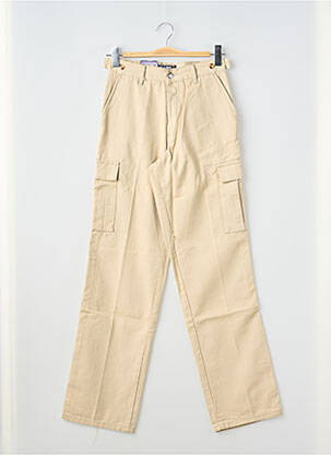 Pantalon cargo taille haute taille haute beige REDMAN femme