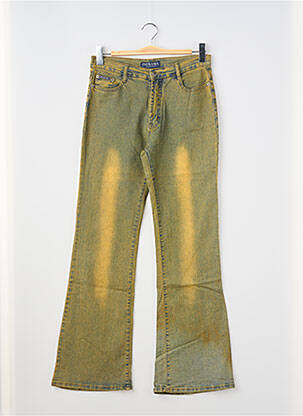 Jean coupe flare stretch taille haute vert INTRAMA                        $ femme