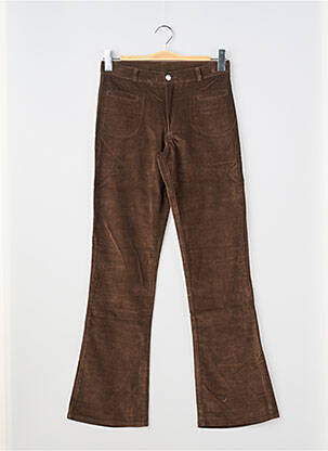 Pantalon flare stretch taille haute marron GALLIANO femme