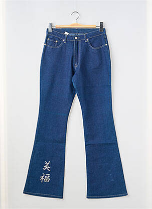 Jean coupe flare taille haute taille haute bleu REDMAN femme