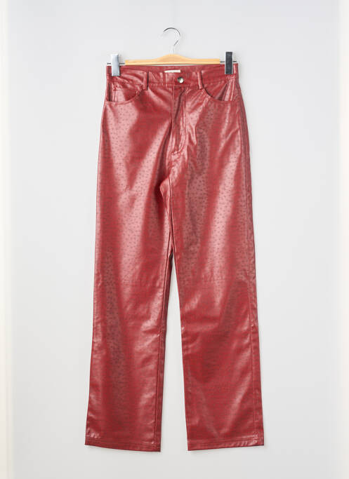 Pantalon droit taille haute taille haute orange EXIT femme