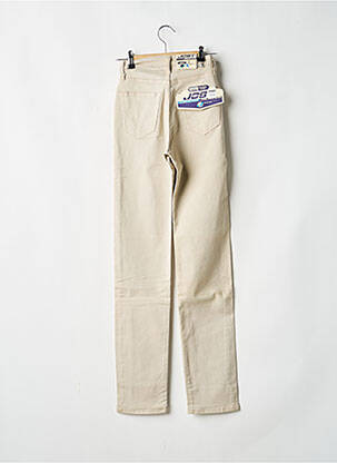 Pantalon slim tissage popeline taille normale beige JOST femme