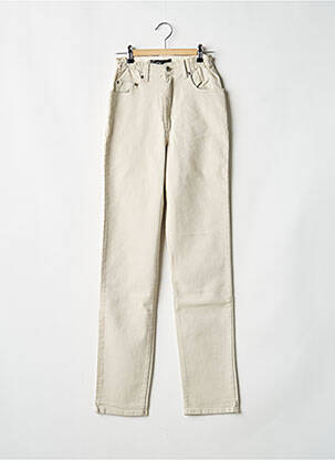 Jeans coupe slim stretch taille normale beige REDMAN femme
