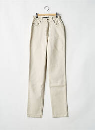 Jeans coupe slim stretch taille normale beige REDMAN femme