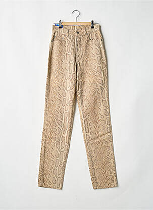 Pantalon slim stretch taille normale beige REDMAN femme