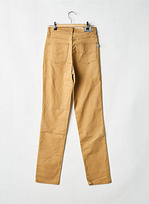 Pantalon slim tissage popeline taille normale marron REDMAN femme