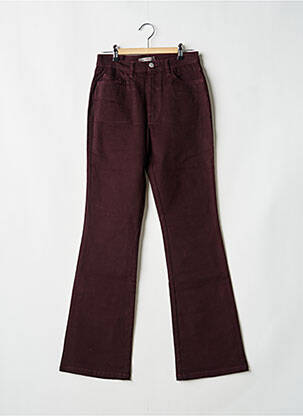 Pantalon droit stretch taille normale violet REDMAN femme