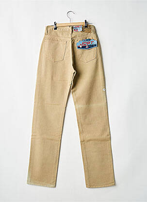 Jeans coupe droite fermeture zippée sous rabat boutonné taille normale beige JOST homme