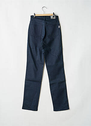 Pantalon slim tissage popeline taille normale bleu REDMAN femme