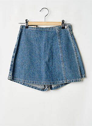 Jupe short coupe droite bleu JOST femme