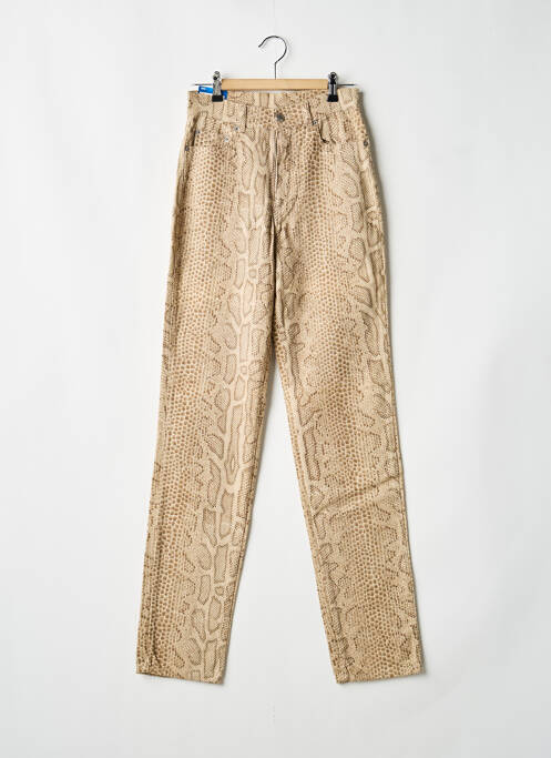 Pantalon slim stretch taille normale beige REDMAN femme