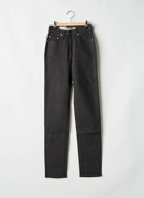 Pantalon slim tissage enduit taille normale noir JOST femme