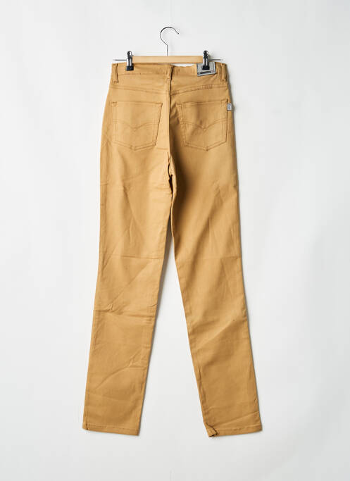 Pantalon slim tissage popeline taille normale marron REDMAN femme