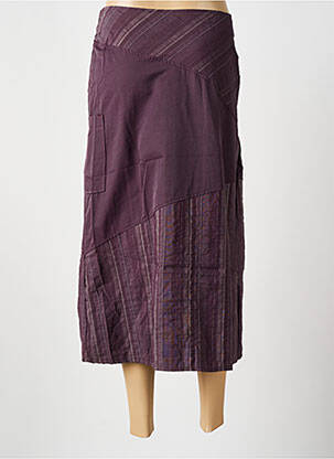 Jupe longue coupe droite violet LA BANDE A NANA femme