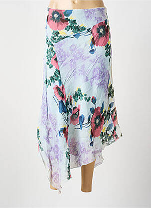 Jupe longue tissage crêpe bleu GATTAL femme