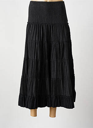 Jupe longue fermeture zippée au dos noir BEVERLY femme