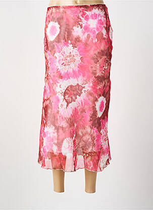 Jupe longue tissage crêpe rose BEVERLY femme