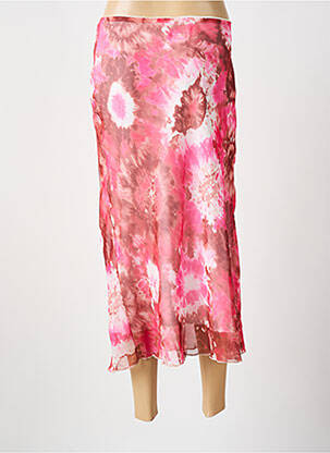 Jupe longue tissage crêpe rose BEVERLY femme
