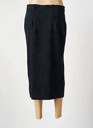 Jupe mi-longue coupe droite noir PIERRE CEDRIC femme