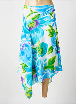 Jupe mi-longue taille normale bleu GATTAL femme