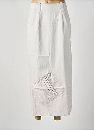 Jupe longue fermeture zippée au dos gris BEVERLY femme