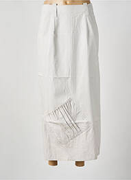 Jupe longue fermeture zippée au dos gris BEVERLY femme
