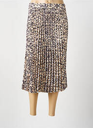 Jupe mi-longue coupe droite beige H&M femme