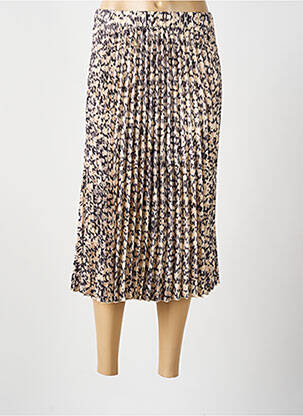 Jupe mi-longue coupe droite beige H&M femme