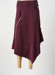 Jupe longue tissage crêpe rouge BEVERLY femme