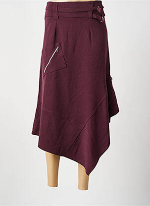Jupe longue tissage crêpe rouge BEVERLY femme