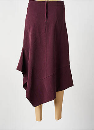 Jupe longue tissage crêpe rouge BEVERLY femme